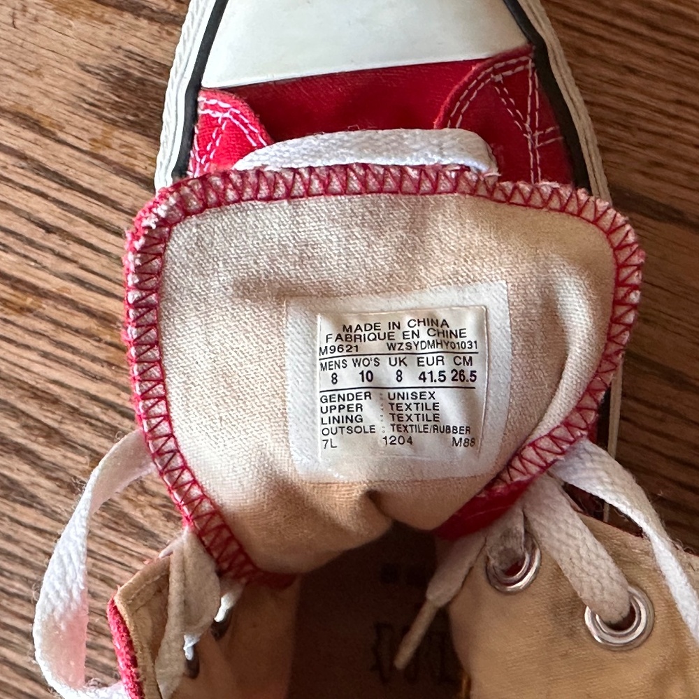 One-of-a-Kind Hand-Stitched Embroidered Converse Sneakers Women’s 10, Men’s 8 - Picture 9 of 15
